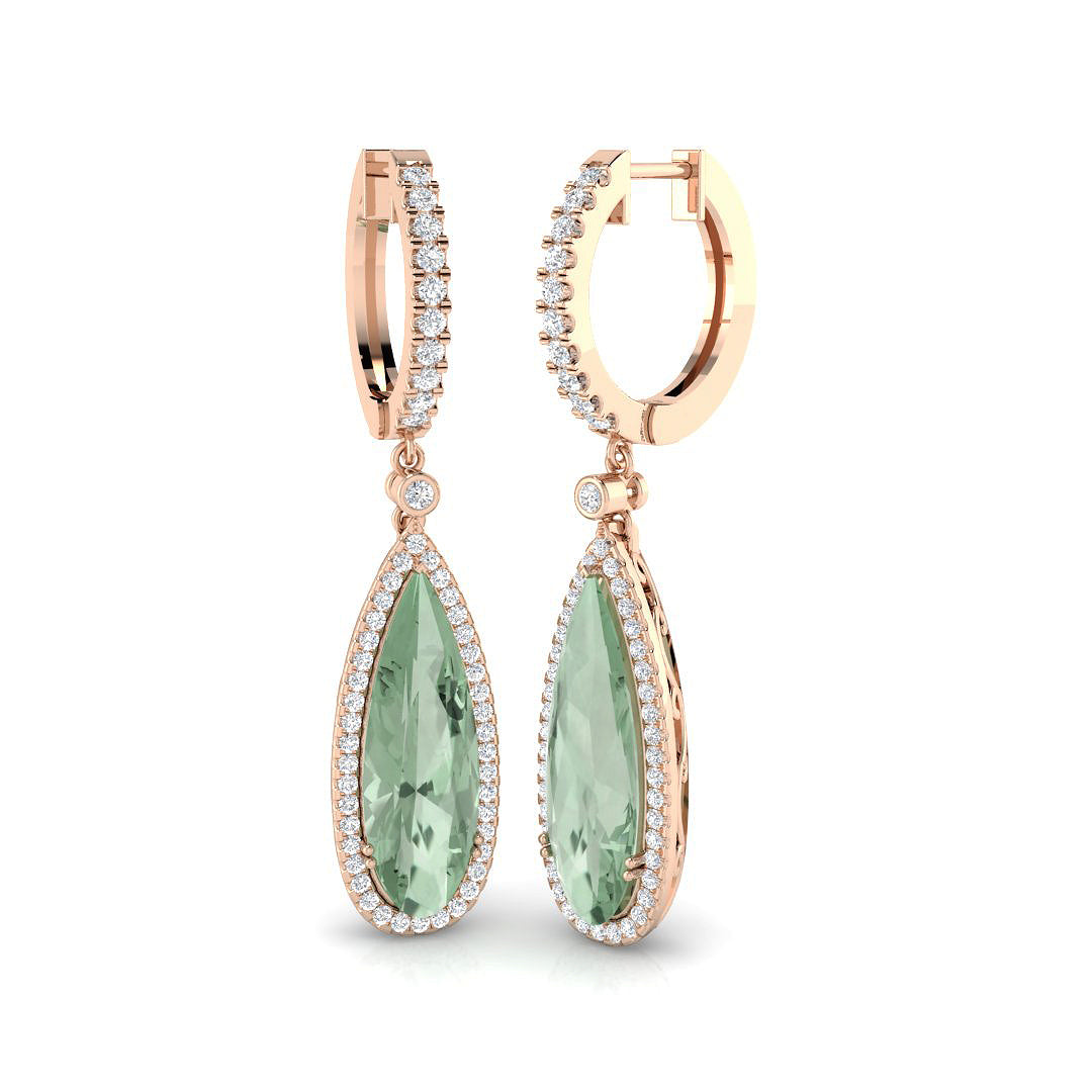 Pear Gemstone Earrings