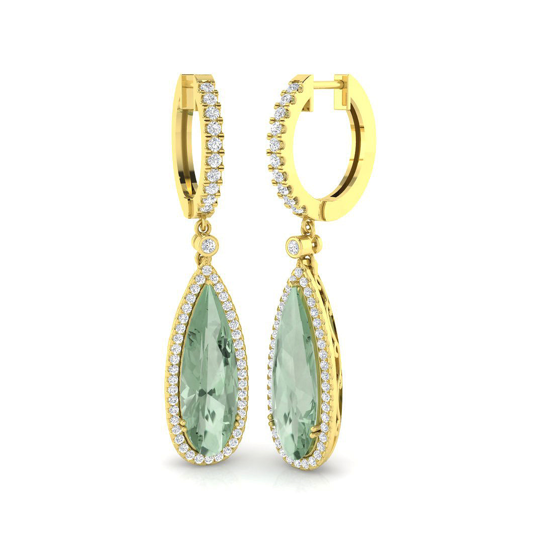 Pear Gemstone Earrings