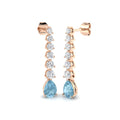 Pear Aquamarine Earrings