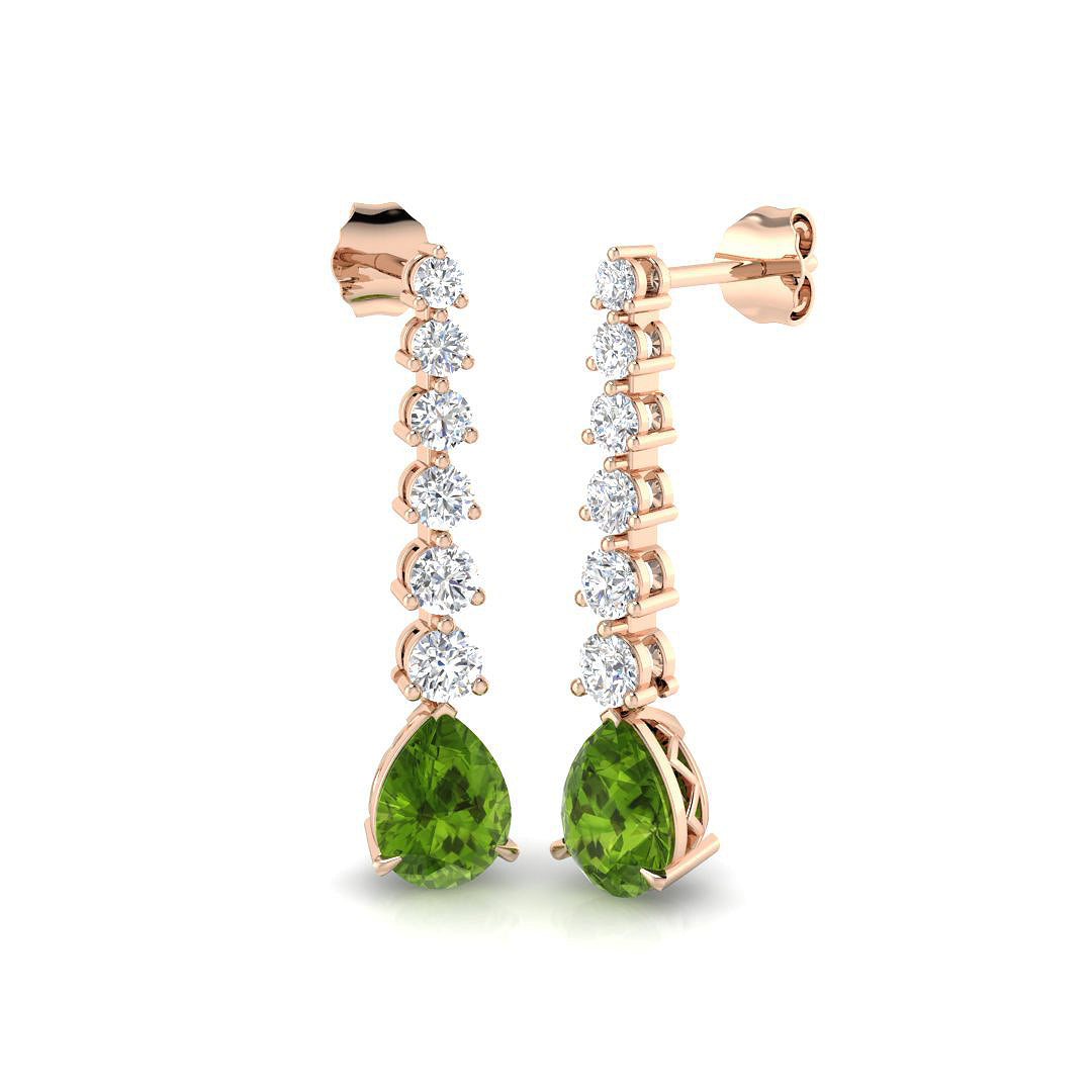 Pear Multi Sapphire Earrings