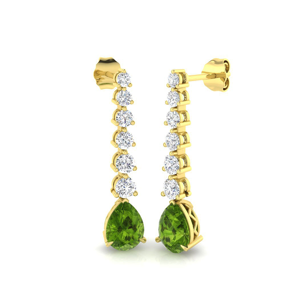 Pear Multi Sapphire Earrings