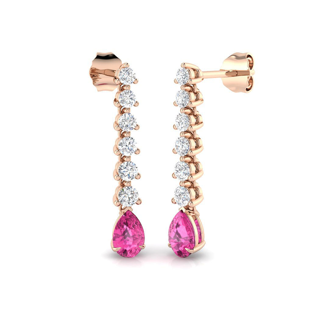 Pear Gemstone Earrings