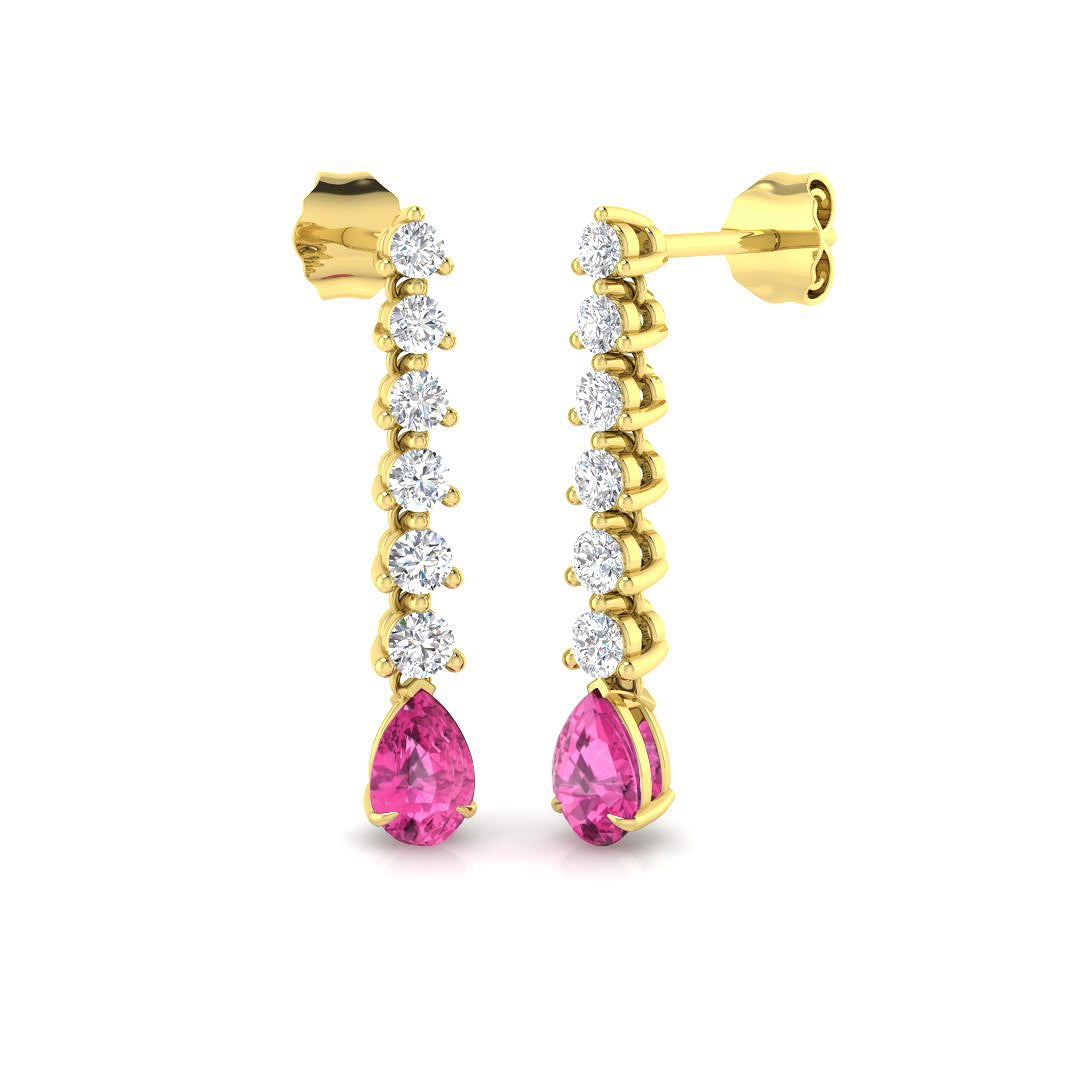 Pear Gemstone Earrings