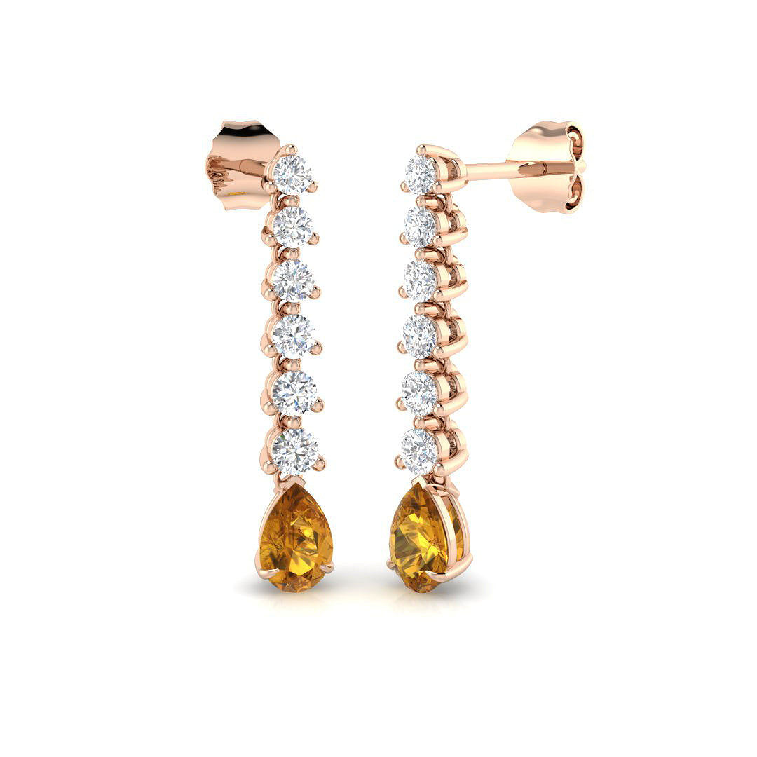 Pear Gemstone Earrings