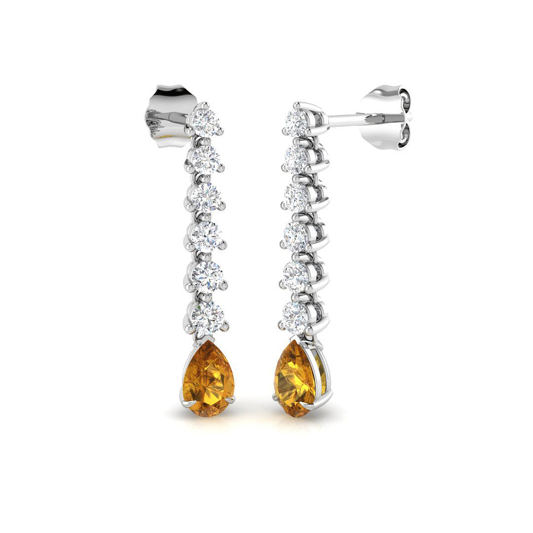Pear Gemstone Earrings