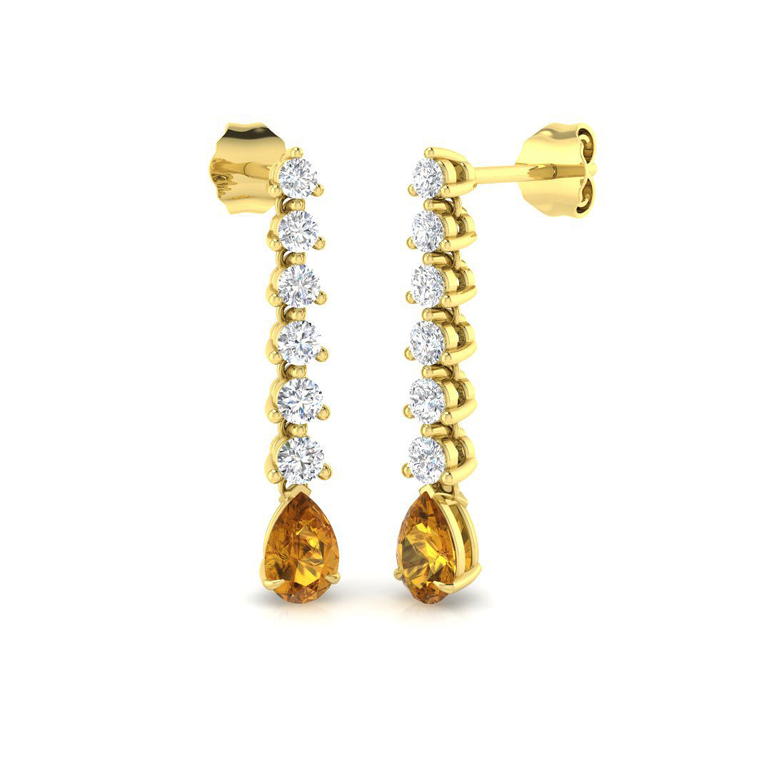Pear Gemstone Earrings