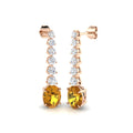 Oval Multi Sapphire Earrings