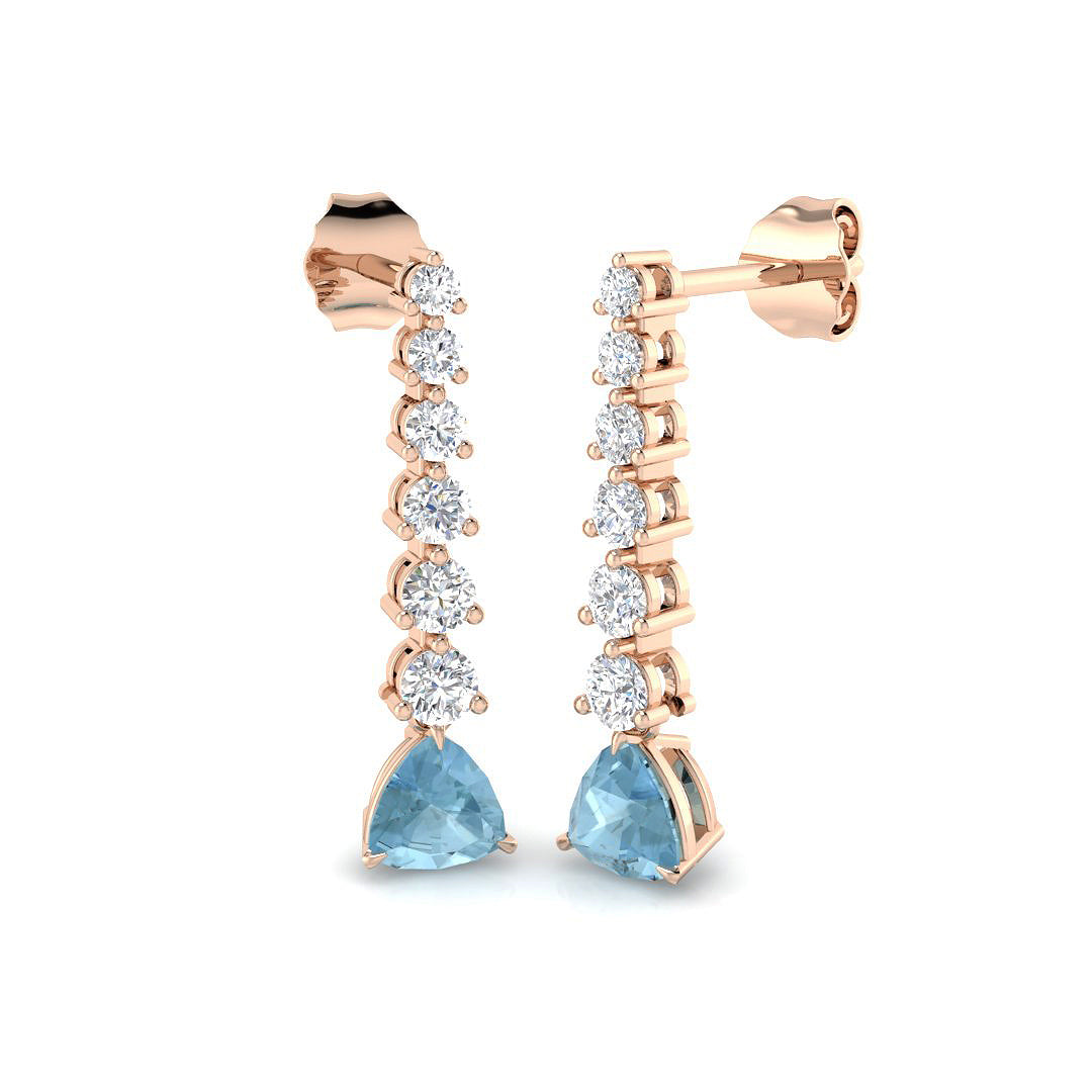 Trillion Gemstone Earrings