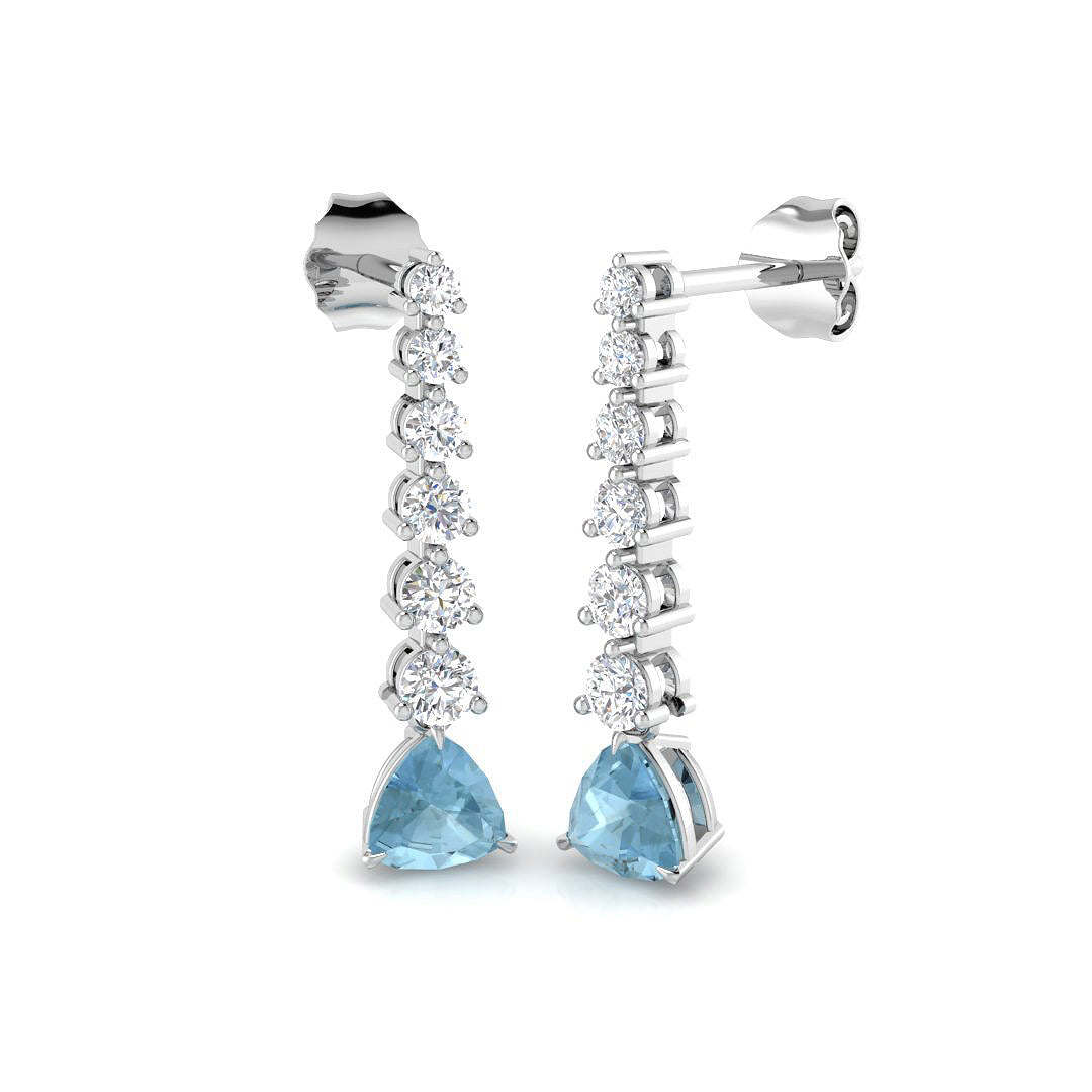 Trillion Gemstone Earrings