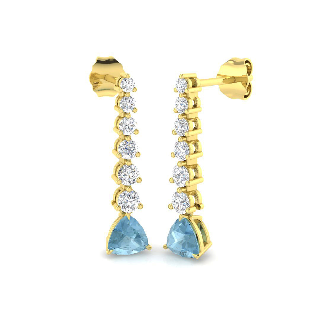 Trillion Gemstone Earrings