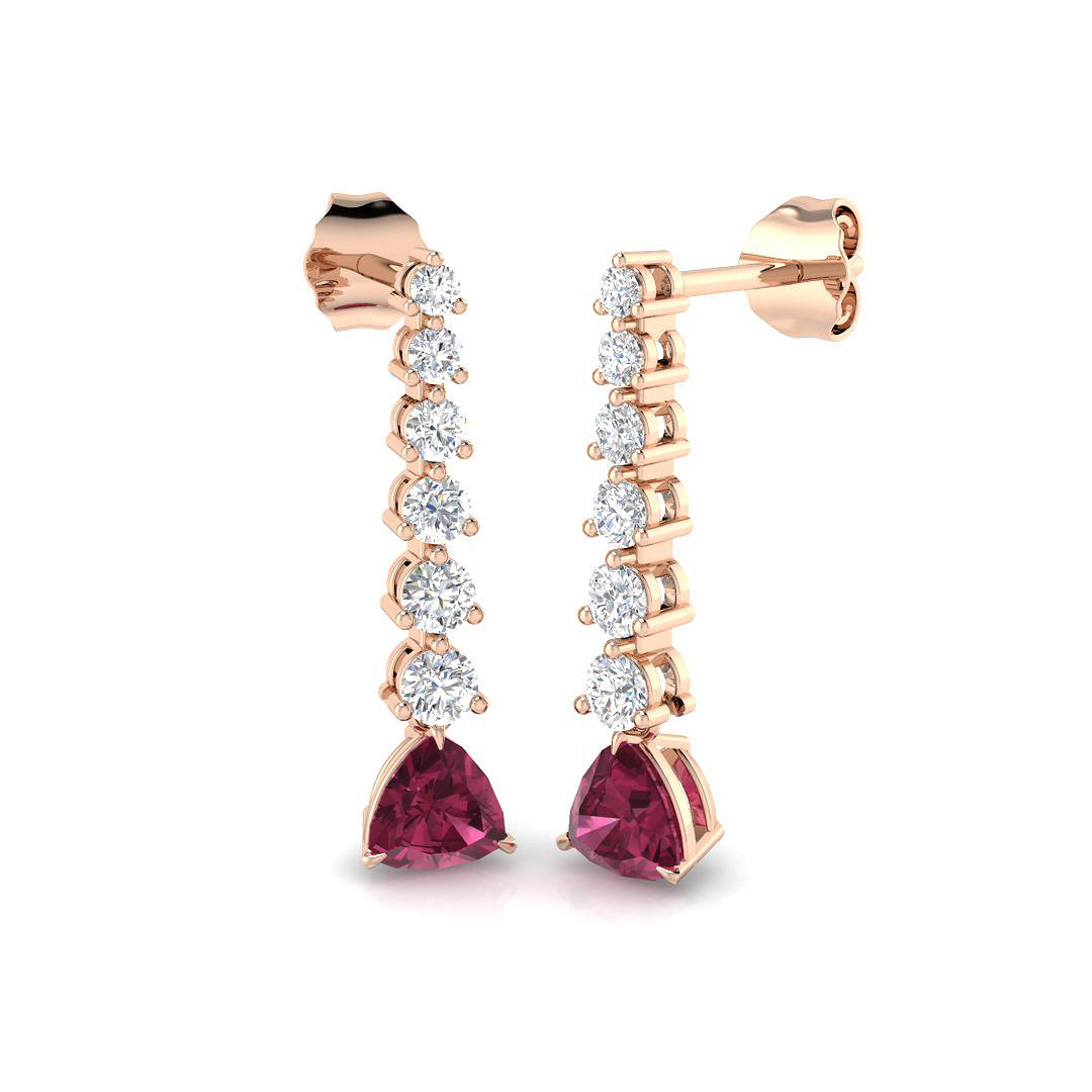 Trillion Gemstone Earrings