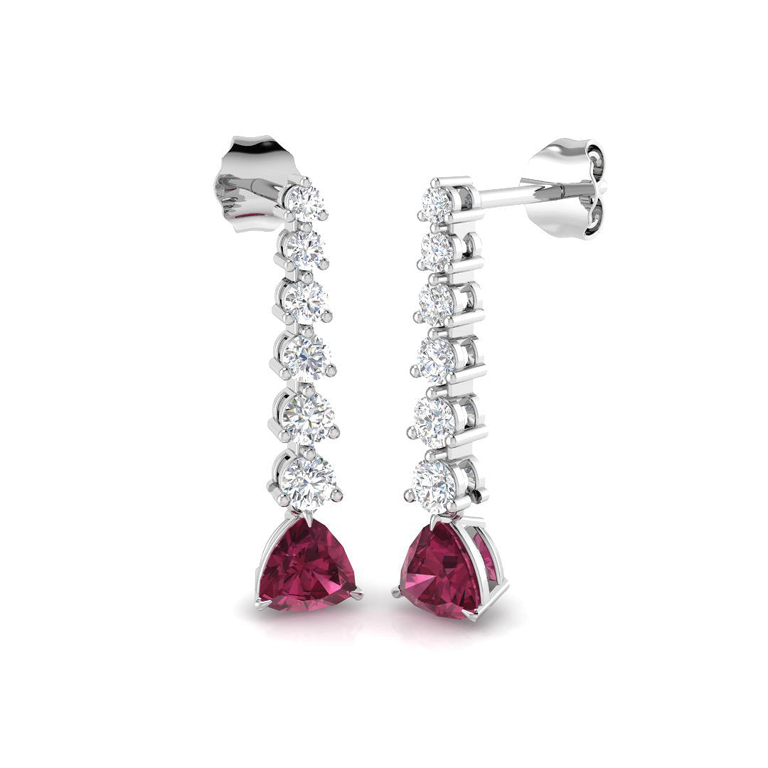 Trillion Gemstone Earrings