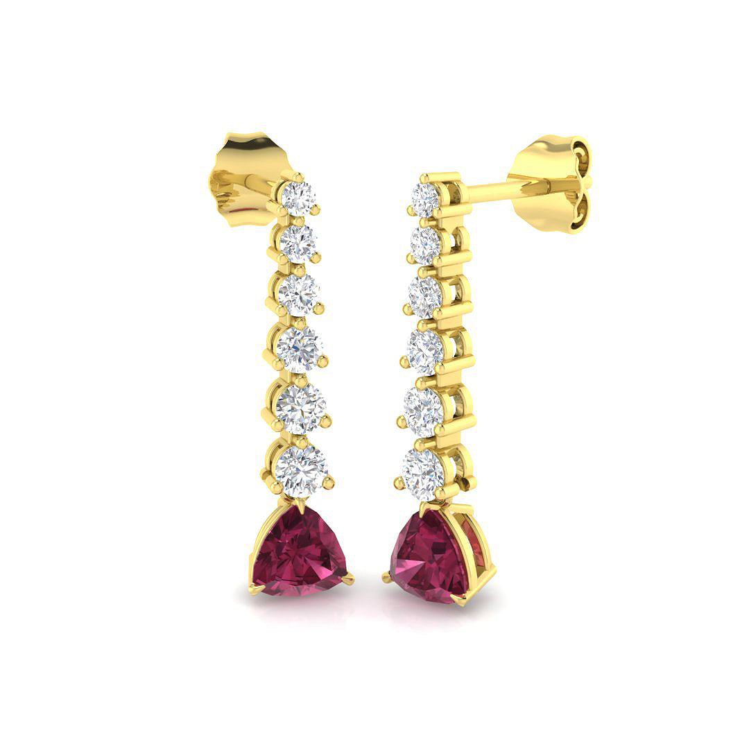 Trillion Gemstone Earrings