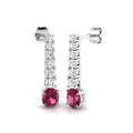 Oval Pink Tourmaline Earrings