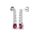 Oval Pink Tourmaline Earrings