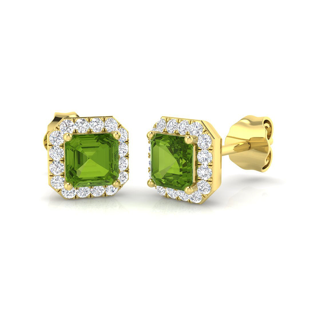 Cushion Multi Sapphire Earrings