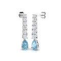Pear Aquamarine Earrings
