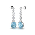 Oval Aquamarine Earrings
