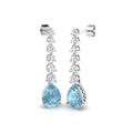 Pear Aquamarine Earrings