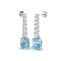 Oval Aquamarine Earrings