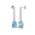 Oval Aquamarine Earrings