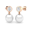 Round Pearl Earrings