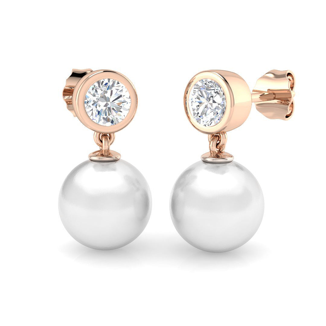 Round Pearl Earrings