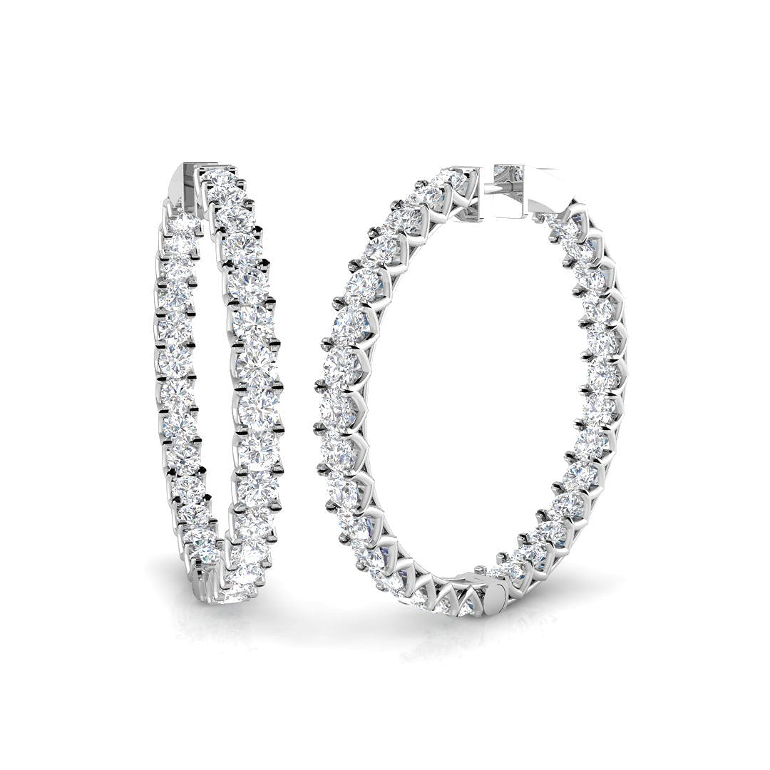 Round Diamond Earrings