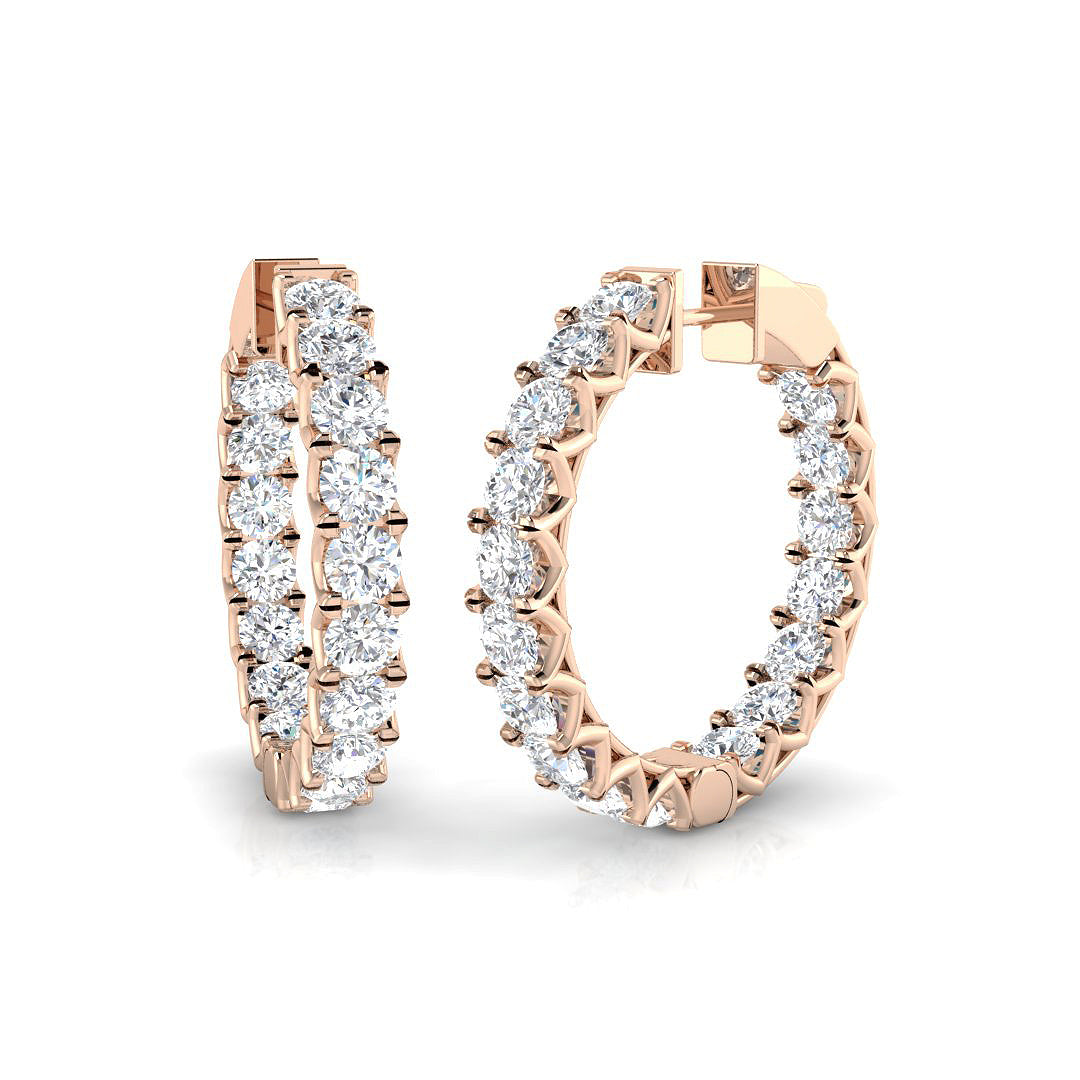 Round Diamond Earrings