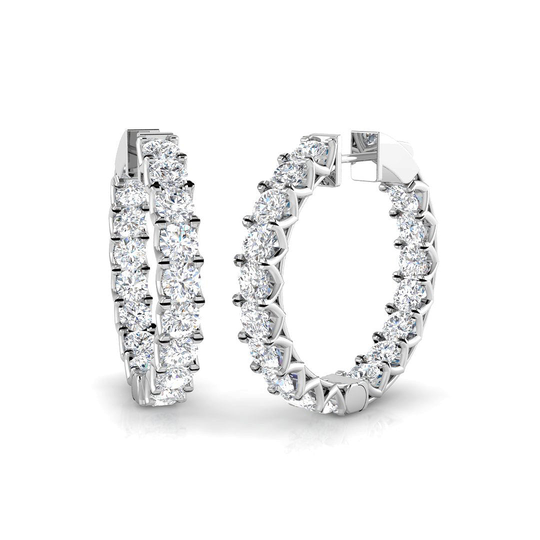 Round Diamond Earrings