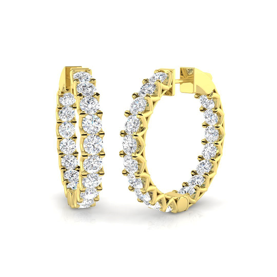 Round Diamond Earrings