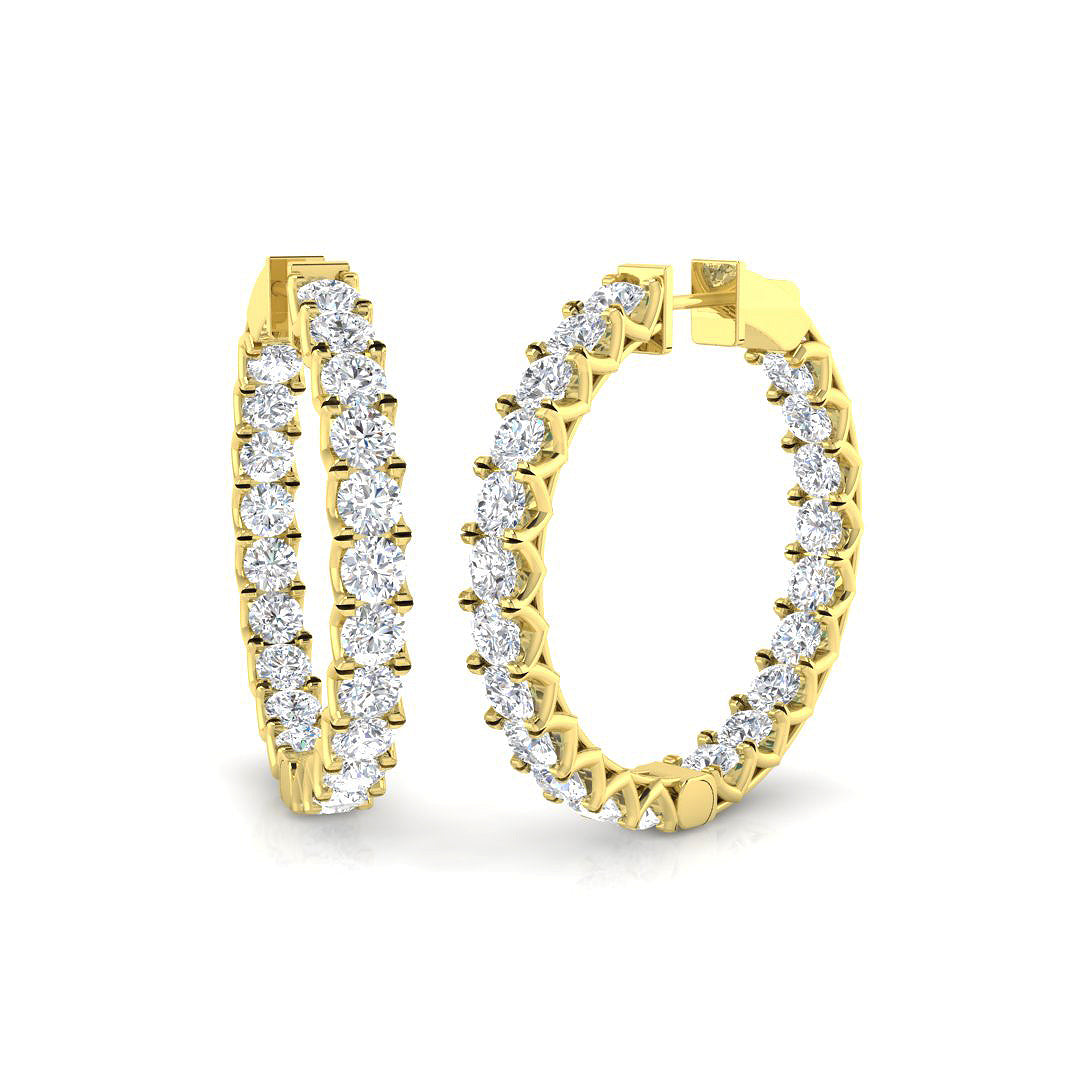 Round Diamond Earrings