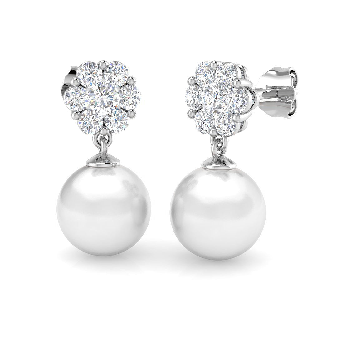 Round Pearl Earrings
