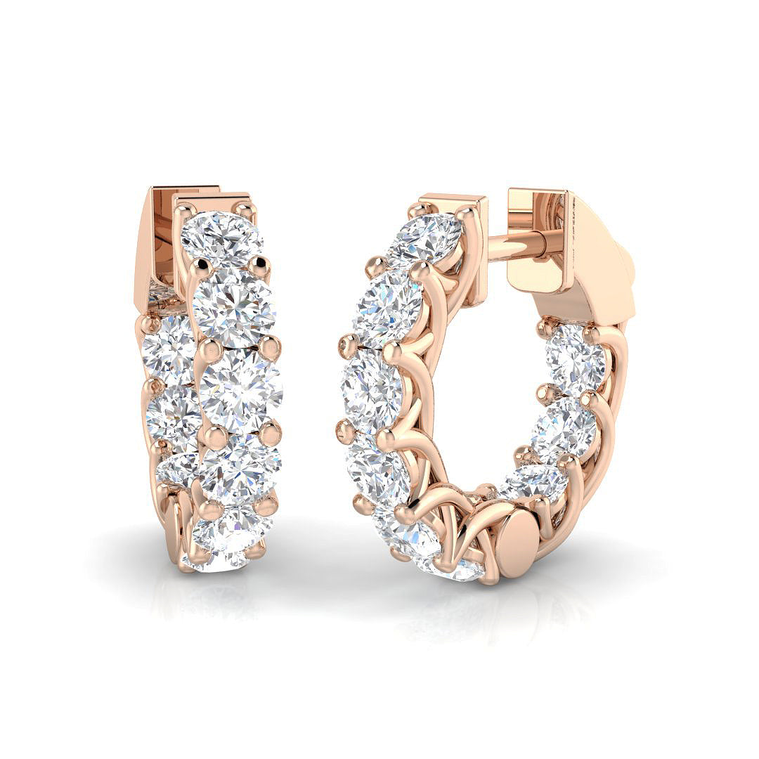 Round Diamond Earrings