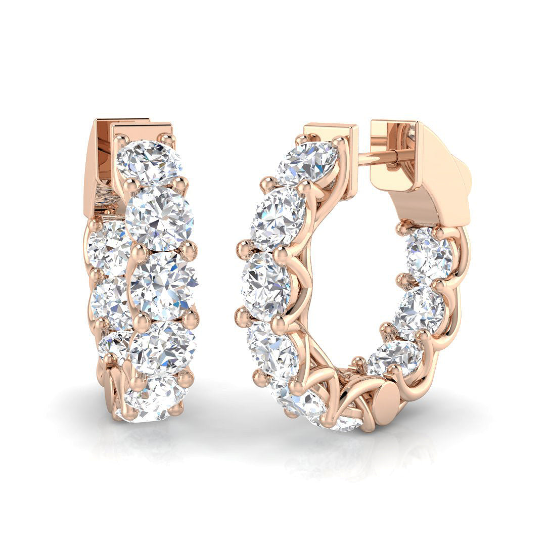 Round Diamond Earrings