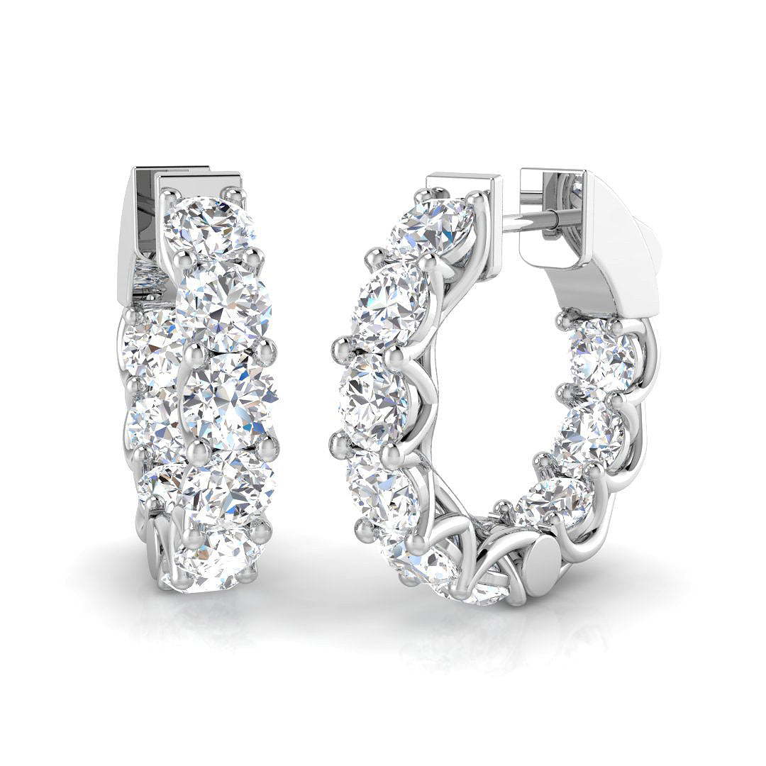 Round Diamond Earrings