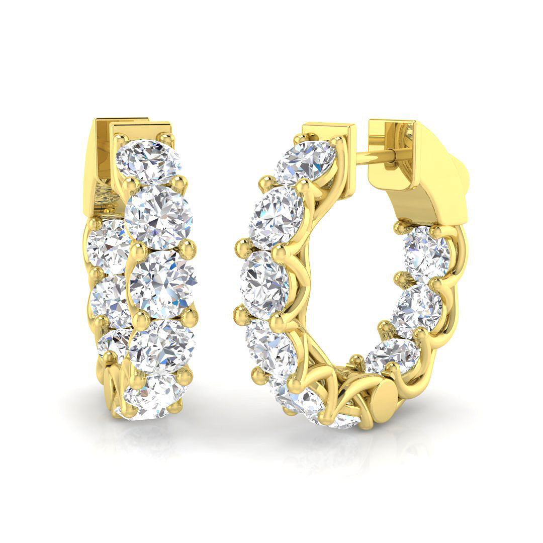 Round Diamond Earrings