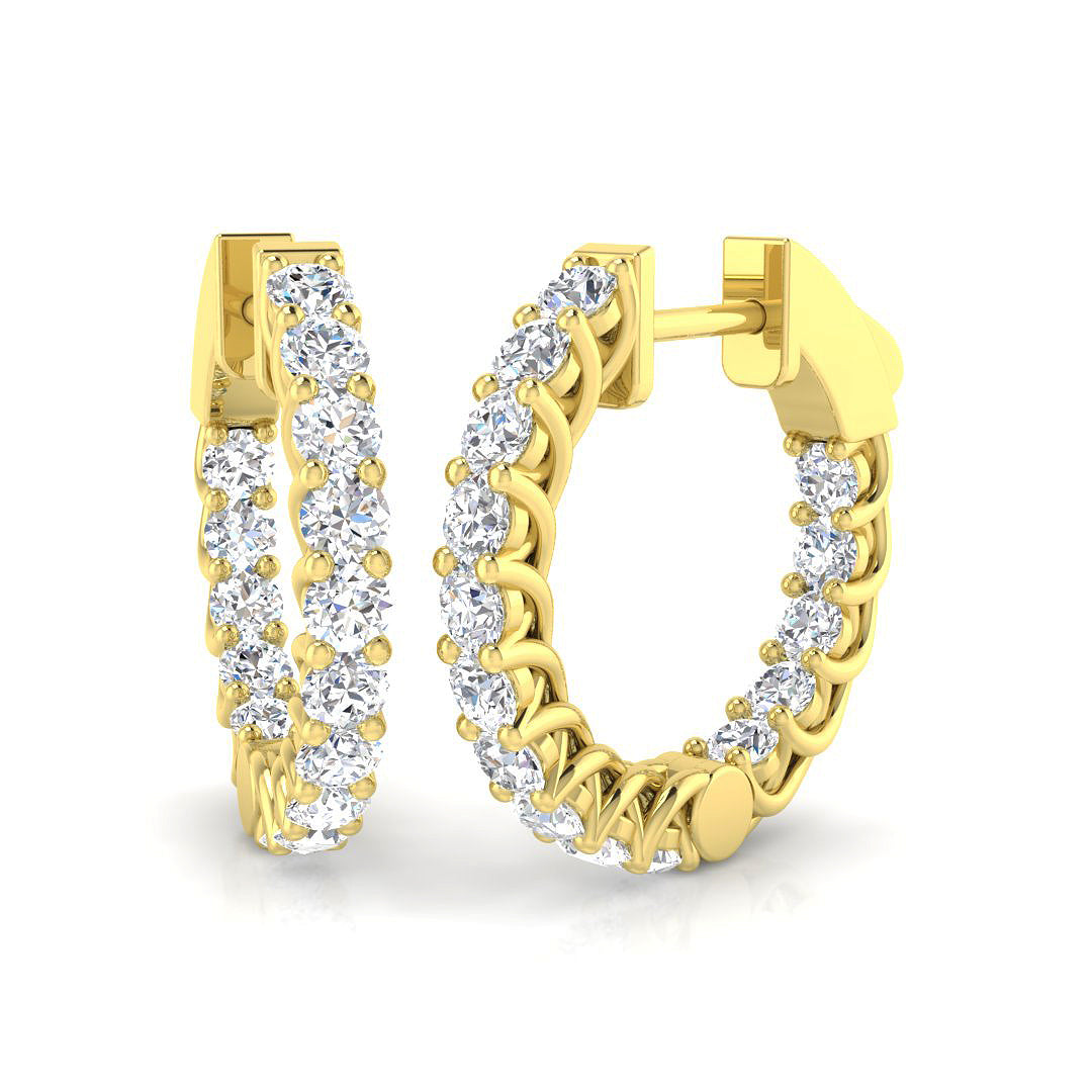 Round Diamond Earrings