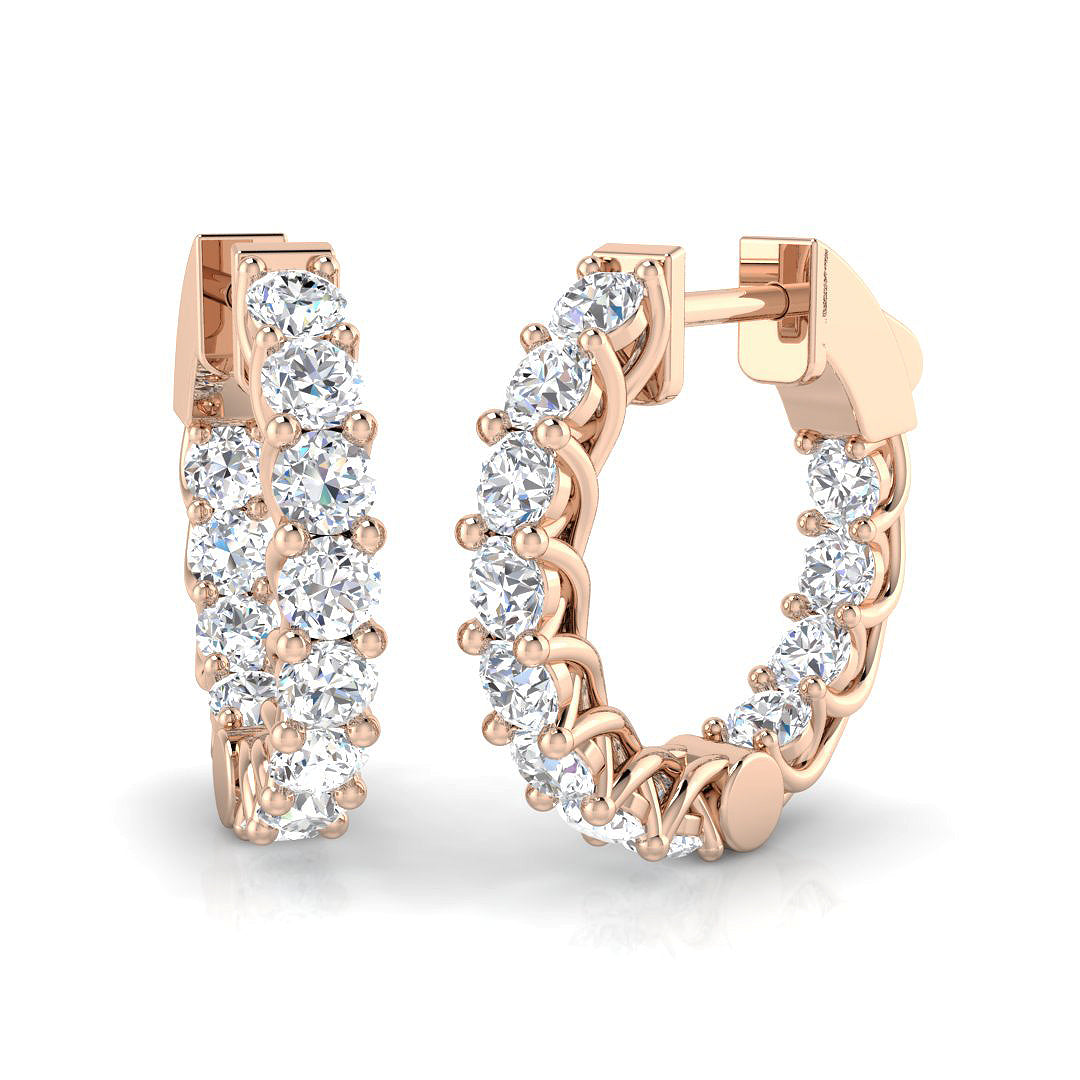 Round Diamond Earrings