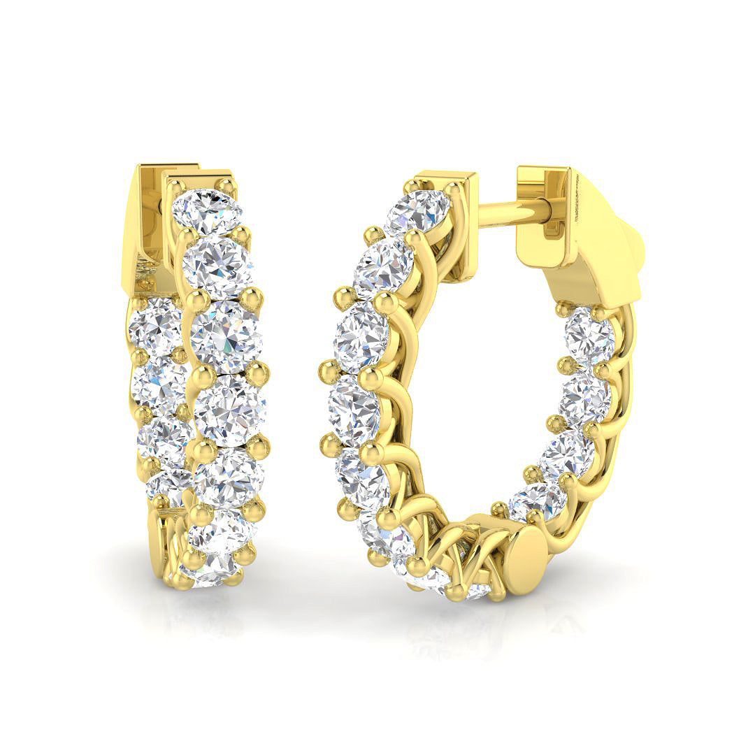 Round Diamond Earrings