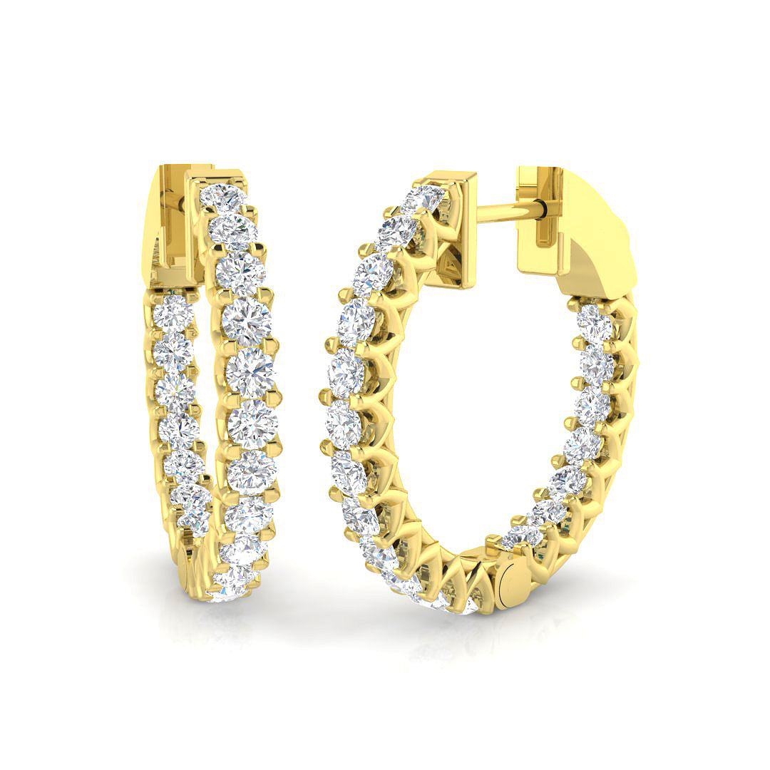 Round Diamond Earrings