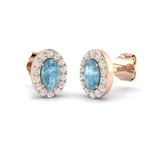 Oval Gemstone Earrings