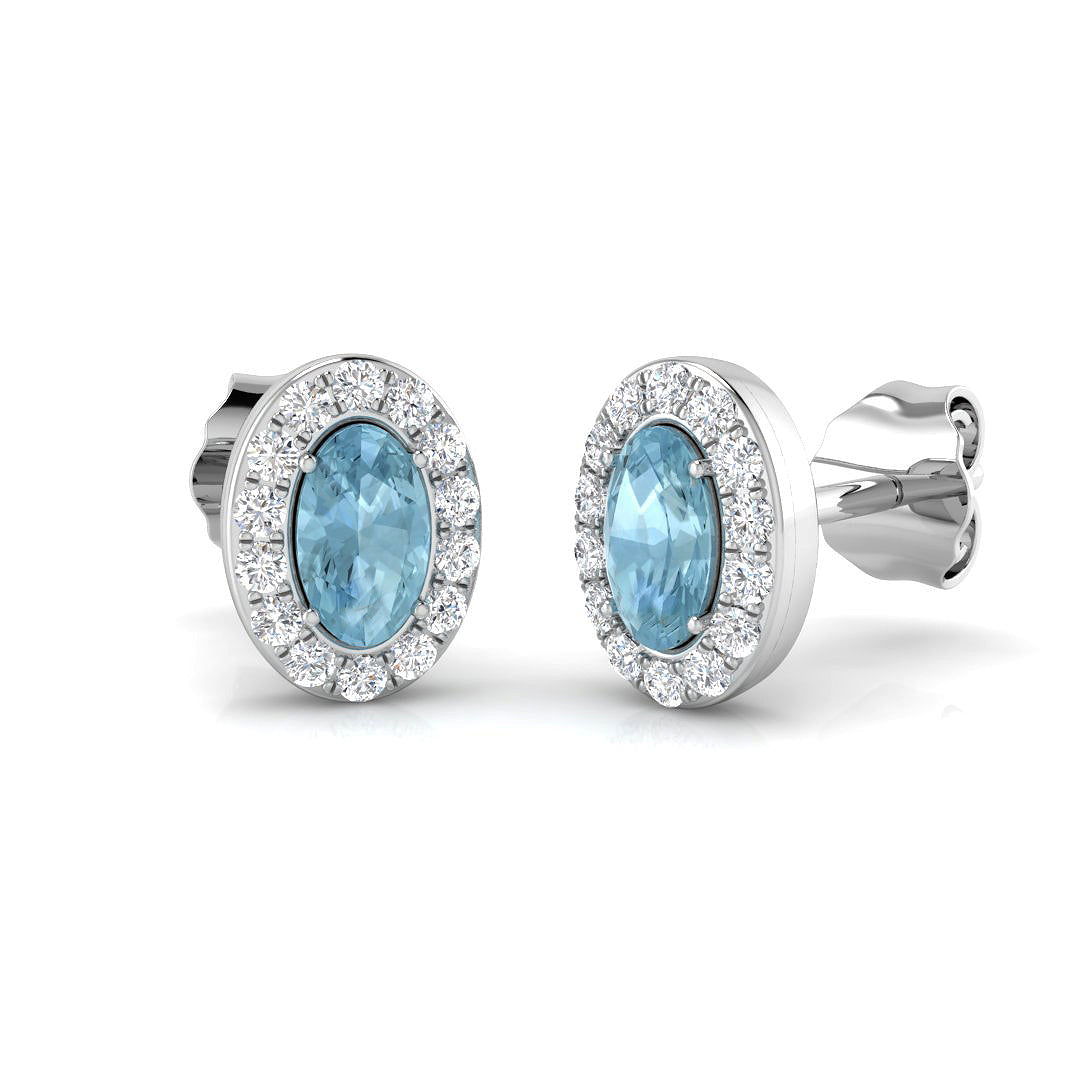 Oval Gemstone Earrings