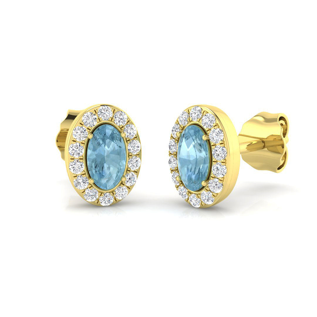 Oval Gemstone Earrings