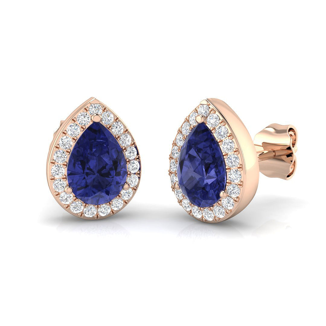 Pear Tanzanite Earrings