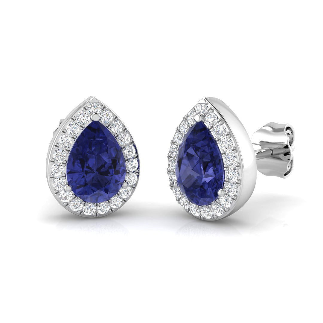 Pear Tanzanite Earrings