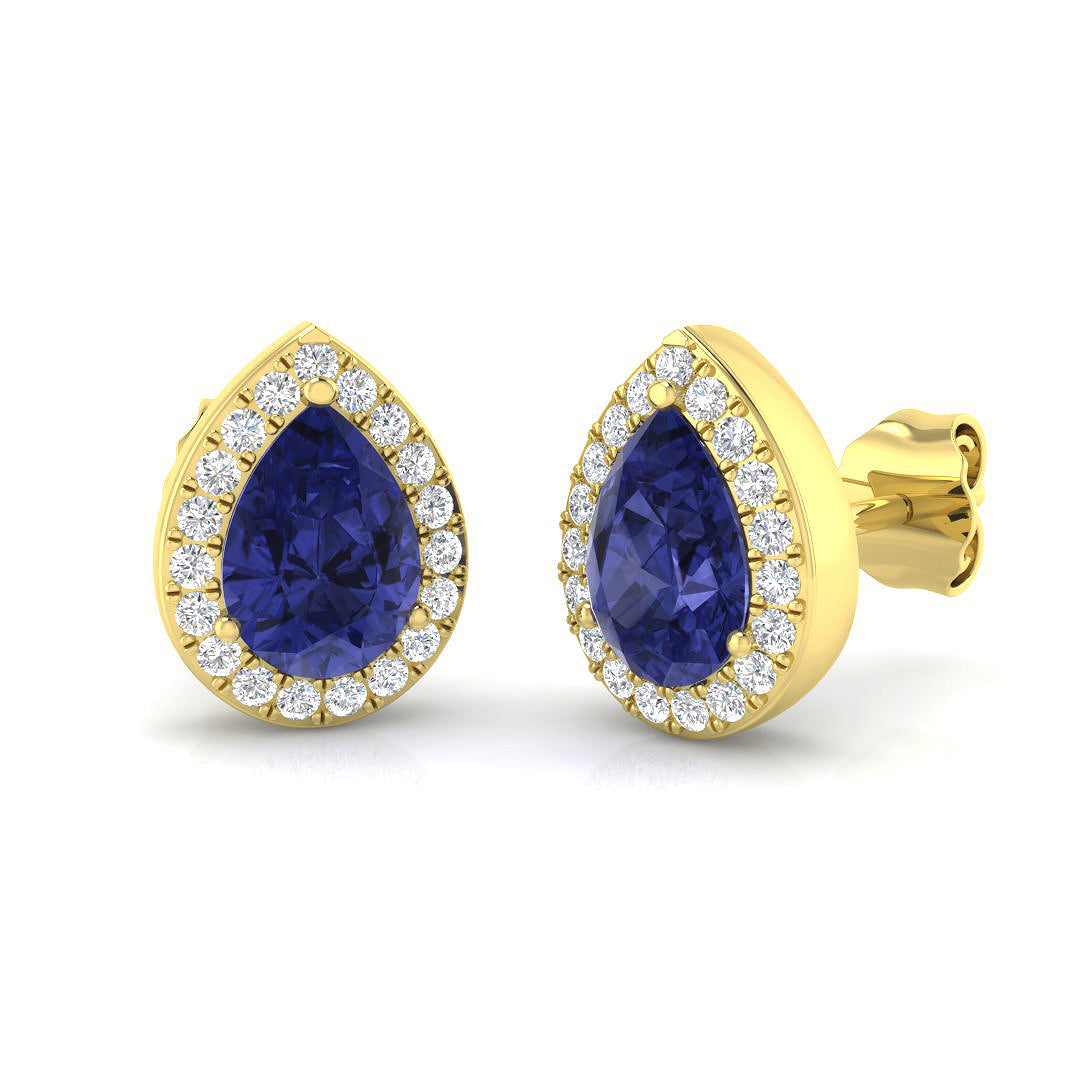 Pear Tanzanite Earrings