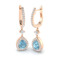 Pear Aquamarine Earrings