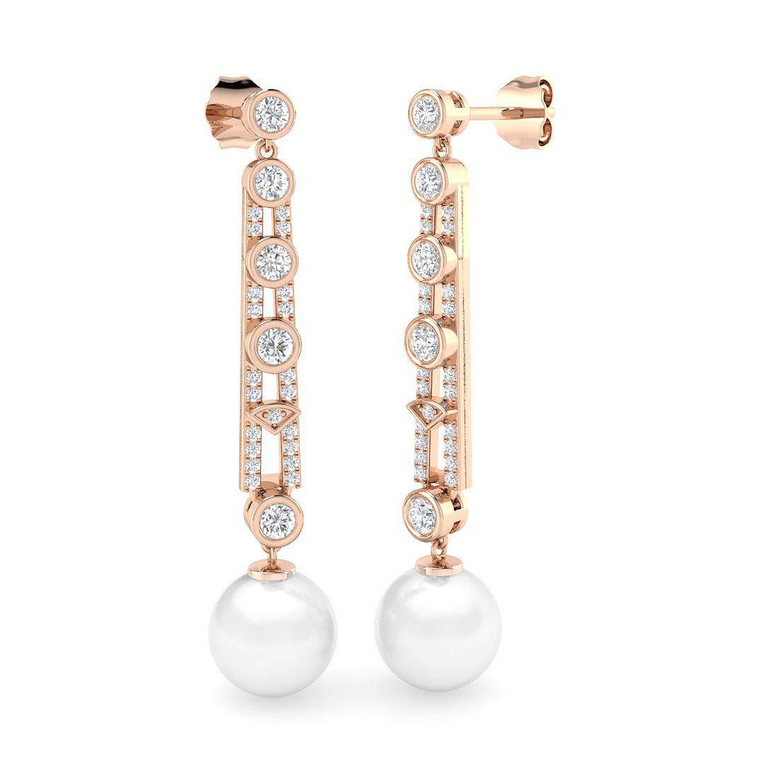 Round Pearl Earrings