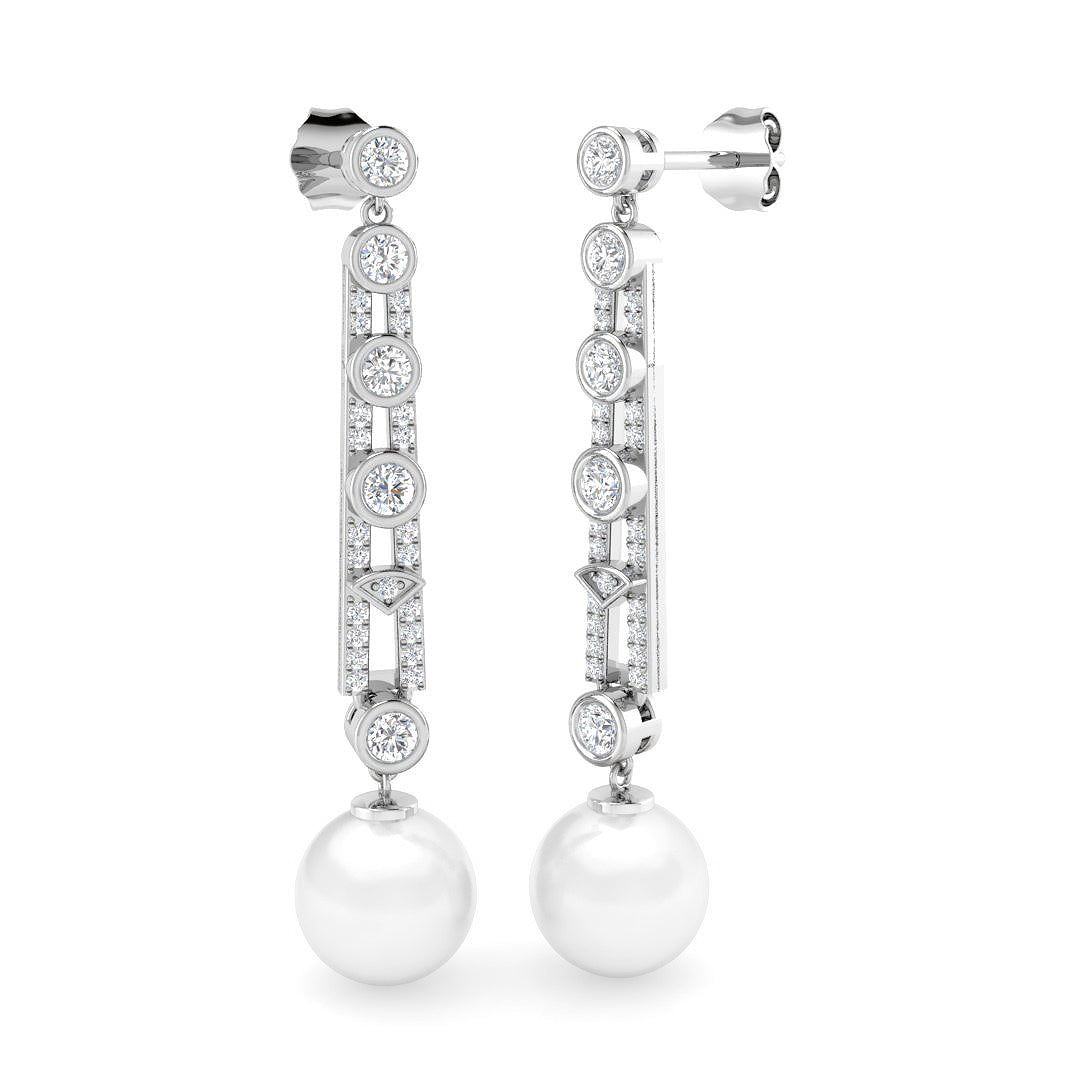 Round Pearl Earrings